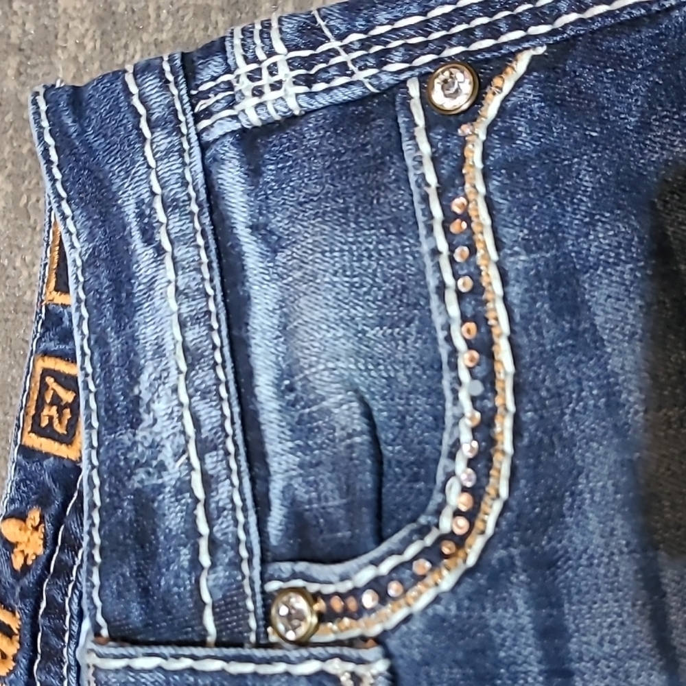 ROCK REVIVAL ENA EMBROIDERED RHINESTONES BOOT-CUT DENIM JEAN - Picture 14 of 16